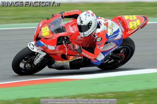2009-05-09 Monza 3033 Superstock 600 - Free Practice - David Latr - Honda CBR600RR